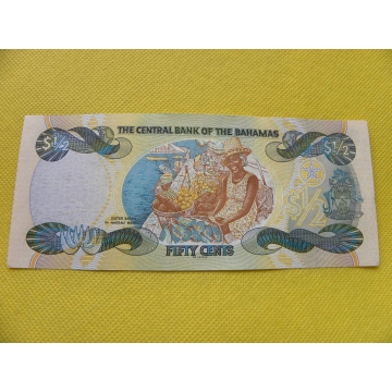 bankovka 50 cents - Bahamy 2001 /UNC