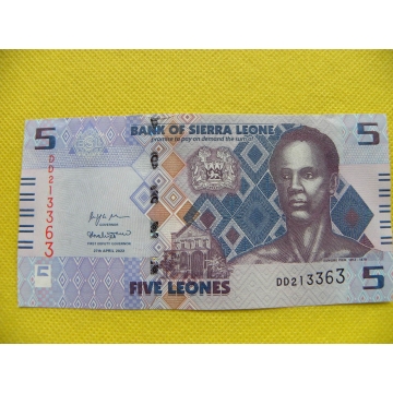 bankovka 5 leones Sierra Leone 2022/UNC