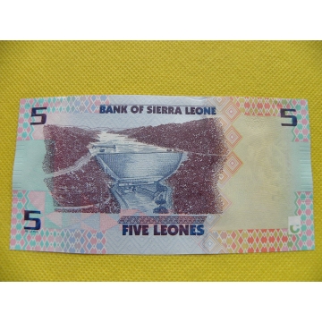 bankovka 5 leones Sierra Leone 2022/UNC
