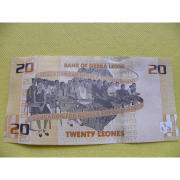 bankovka 20 leones Sierra Leone 2022/UNC
