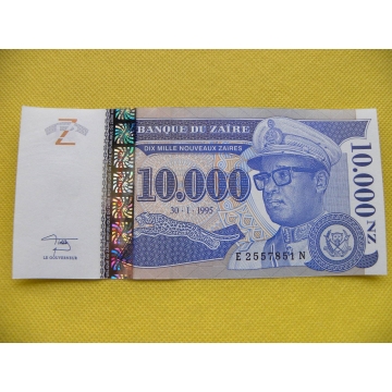 bankovka 10000 zaire Zaire 1995 /UNC