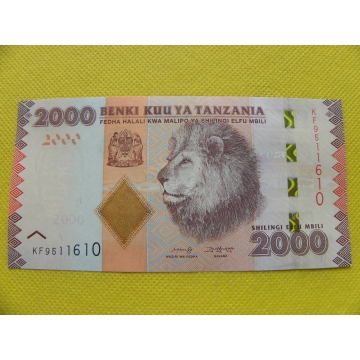 bankovka 2000 šilinků Tanzania 2020 /UNC