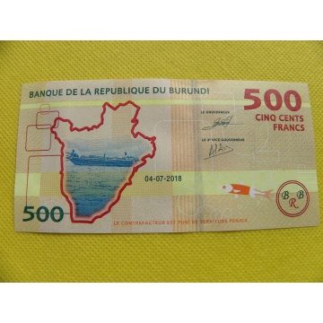 bankovka 500 franků Burundi 2018 /UNC