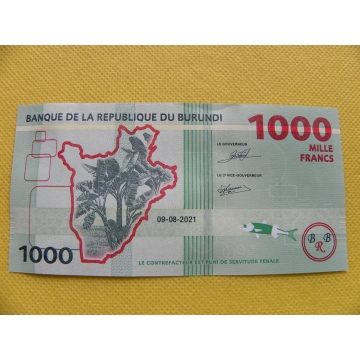 bankovka 1000 francs Burundi 2021 /UNC
