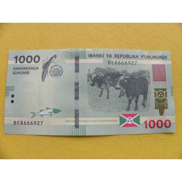 bankovka 1000 francs Burundi 2021 /UNC