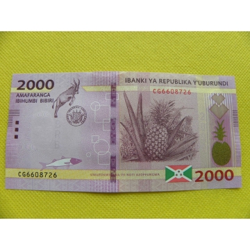 bankovka 2000 francs Burundi 2018 /UNC