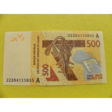 bankovka 500 francs CFA 2012 západní afrika /UNC