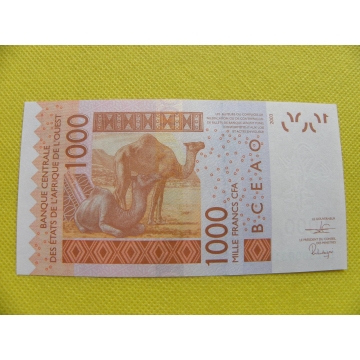 bankovka 1000 francs CFA zádní afrika 2003 /UNC