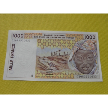 bankovka 1000 francs CFA západní afrika 2002