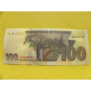 bankovka 100 dollars Zimbabwe 2020 /UNC