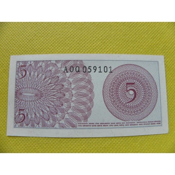bankovka 5 sen Indonésie 1964 /UNC