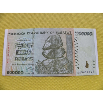 bankovka 20 miliard Zimbabwe 2008 /UNC