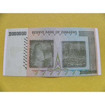 bankovka 20 miliard Zimbabwe 2008 /UNC