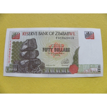bankovka 50 dollars Zimbabwe 1994 /UNC