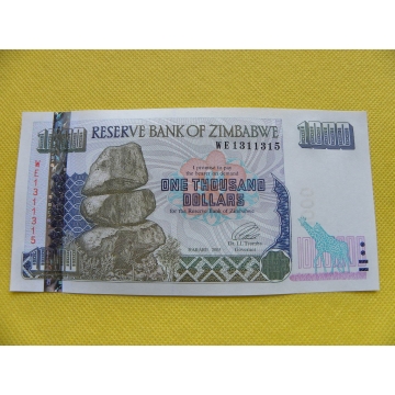 bankovka 1000 dollars Zimbabwe 2003 /UNC