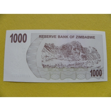bankovka 1000 dollars Zimbabwe 2006 /UNC