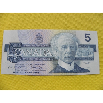 bankovka 5 dollars Kanada 1986 /UNC