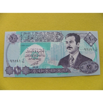 bankovka 10 dinard Irák 1992 /unc