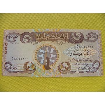 bankovka 1000 dinars Irák 2018 /UNC