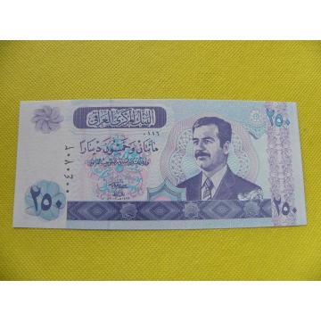 bankovka 250 dinars Irák 2002 /UNC