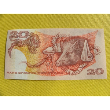 bankovka 20 kina Papua - Nová Guinea 1981-85 podpis 3 