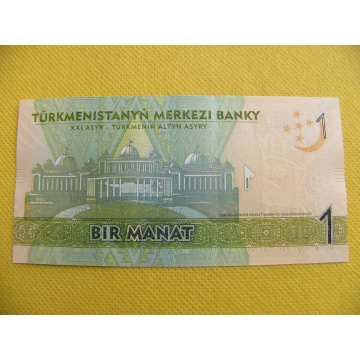 bankovka 1 manat Turkmenistán 2014 /UNC