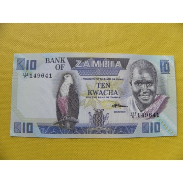 bankovka 10 kwacha Zambie 1986-1988 /UNC