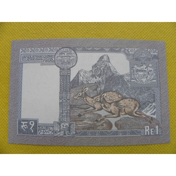 bankovka 1 rupee Nepál 1991 /UNC