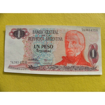 bankovka 1 peso Argentína 1983-1984 /UNC