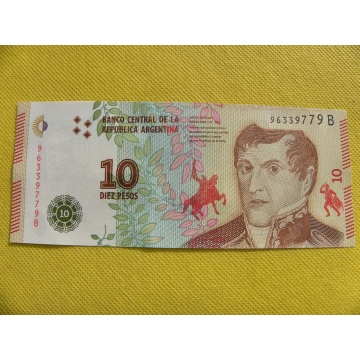 bankovka 10 pesos Argentína 2016 /UNC