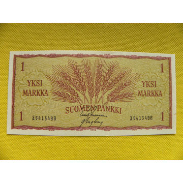 bankovka  1 markka - 1963