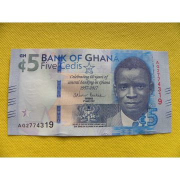bankovka 5 cedis Ghana...