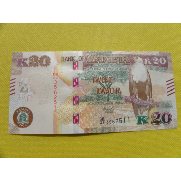 bankovka 20 kwacha Zambie...