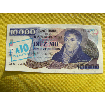 bankovka 10 000 Australes...