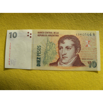 bankovka 10 pesos Argentína...