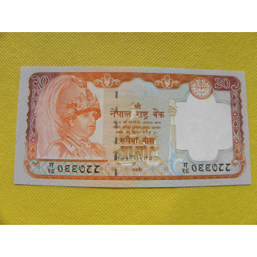 bankovka 20 rupees Nepál...
