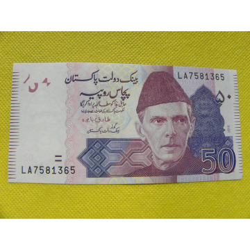 bankovka 50 rupees Pakistán...