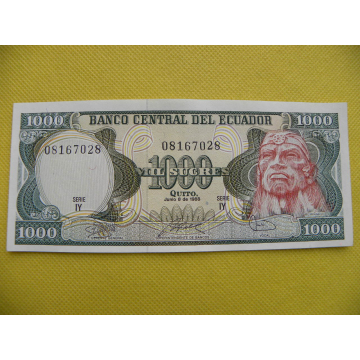 bankovka 1000 sucres...