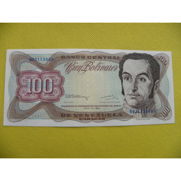 bankovka 100 bolívares...