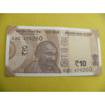 bankovka 10 rupees Indie...