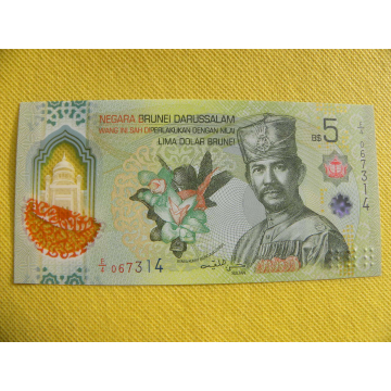 bankovka 5 dollars Brunei...