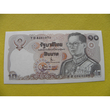 bankovka 10 baht Thajsko...