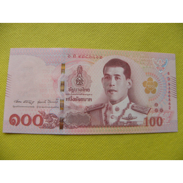 bankovka 100 baht Thajsko...
