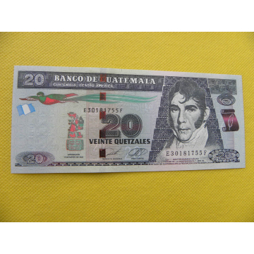 bankovka 20 quetzales...