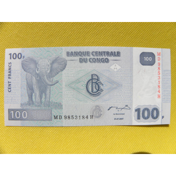 bankovka 100 francs Kongo...