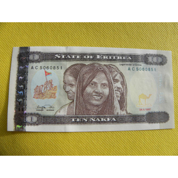 bankovka 10 nakfa Eritrea...