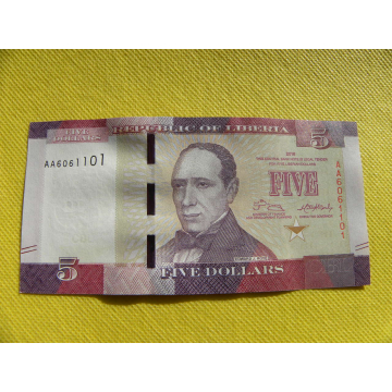 bankovka 5 dollars Libérie...