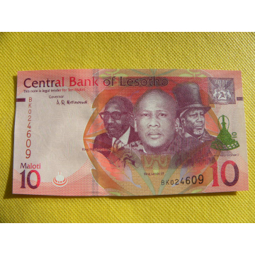 bankovka 10 maloti Lesotho...