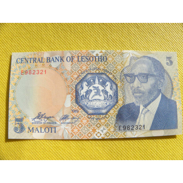 bankovka 5 maloti Lesotho...