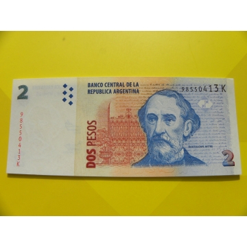 bankovka 2 pesos - série K